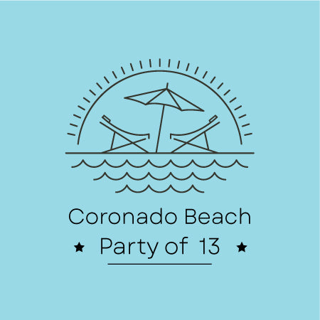 “Coronado Beach Package Rental” - Party of 13