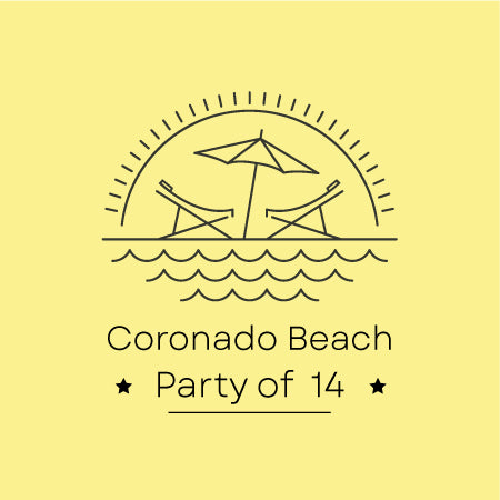 “Coronado Beach Package Rental” - Party of 14