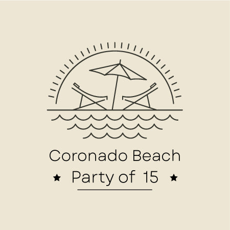 “Coronado Beach Package Rental” - Party of 15