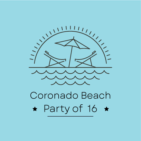 “Coronado Beach Package Rental” - Party of 16