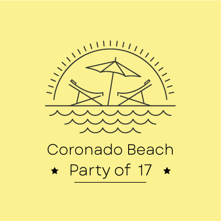 “Coronado Beach Package Rental” - Party of 17