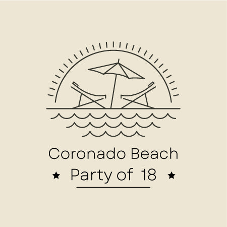 “Coronado Beach Package Rental” - Party of 18