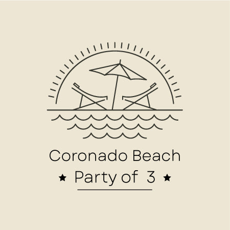 "Coronado Beach Package Rental"  - Party of 3
